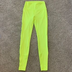 Lululemon yoga pants. Size 4. Neon yellow.